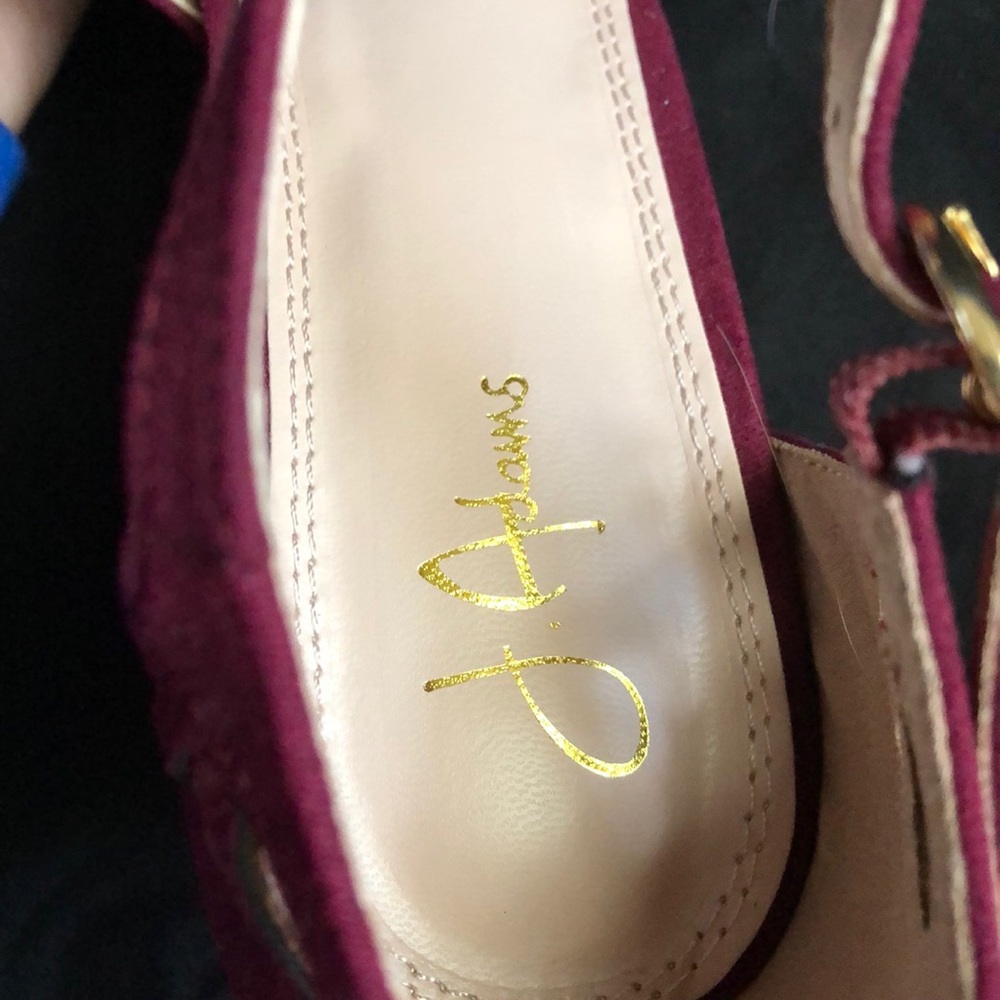 J. Adams Vintage Style Burgundy Heels - Picture 7 of 12